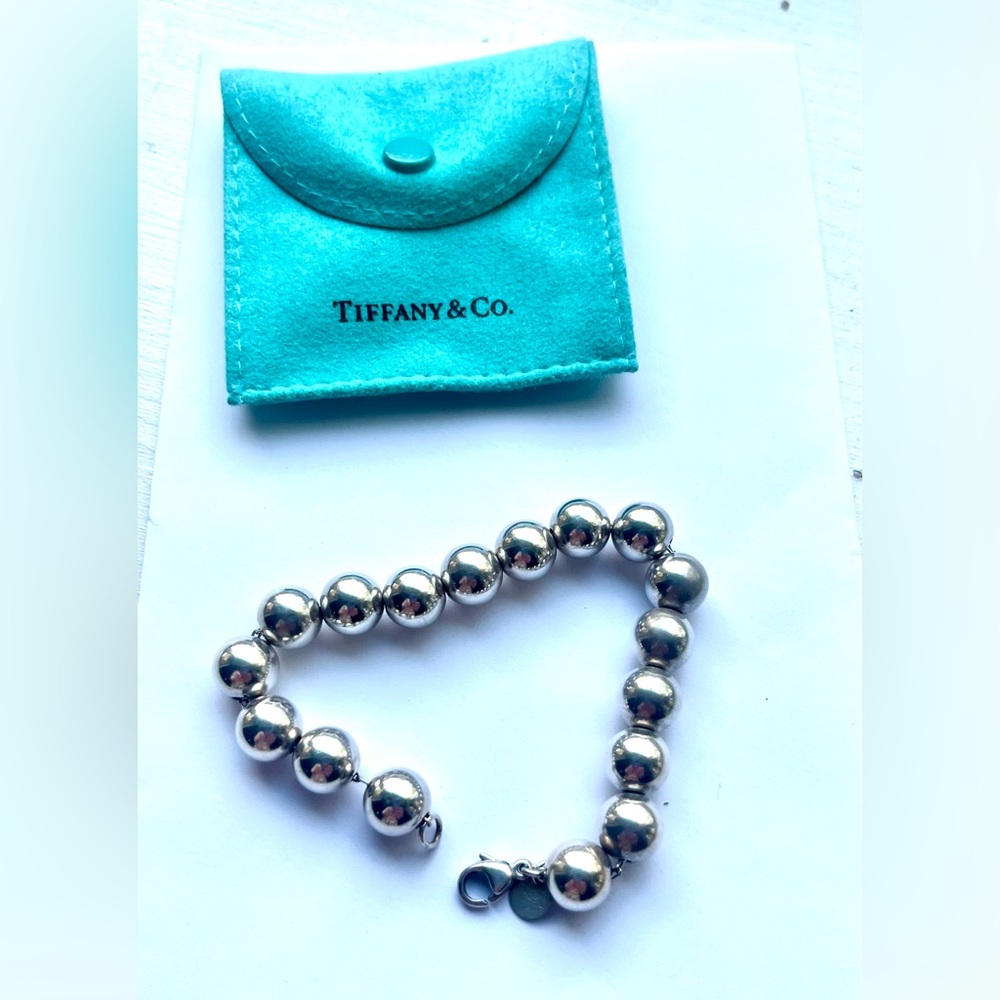 Tiffany & Co. HardWare Ball Bracelet Sterling Silver (Authentic) Size M (7.5”)